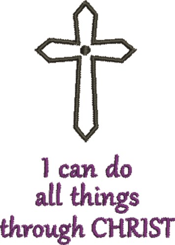 Crucifix Through Christ Machine Embroidery Design