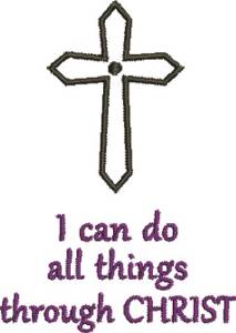 Picture of Crucifix Through Christ Machine Embroidery Design