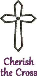Picture of Crucifix Cherish The Cross Machine Embroidery Design