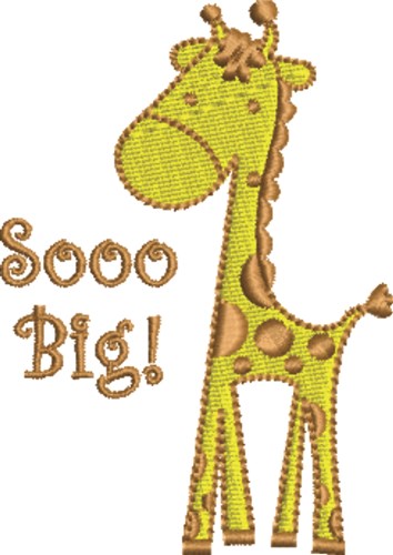 Sooo Big Baby Giraffe Machine Embroidery Design