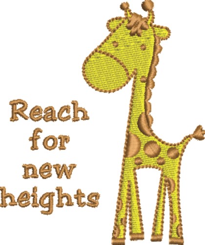 New Heights Baby Giraffe Machine Embroidery Design