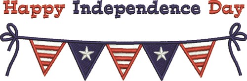 Happy Independence Day Machine Embroidery Design
