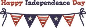 Picture of Happy Independence Day Machine Embroidery Design