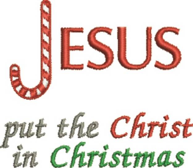 Picture of Jesus Christmas Machine Embroidery Design