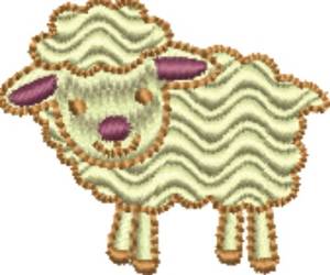 Picture of Rippled Lamb Machine Embroidery Design