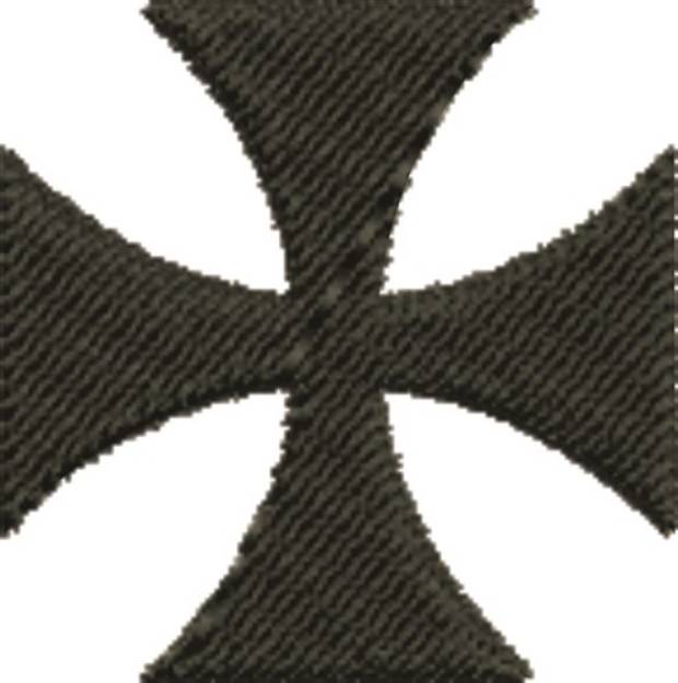 Picture of Black Maltese Cross Machine Embroidery Design