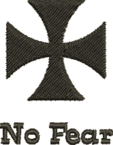 Maltese Cross No Fear Machine Embroidery Design