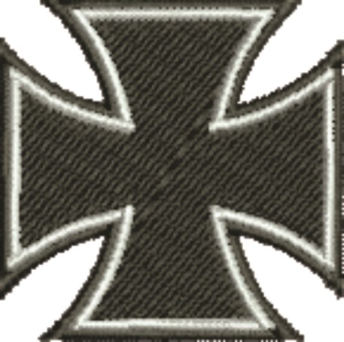 Black & White Maltese Cross Machine Embroidery Design