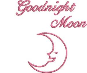 Picture of Pink Goodnight Moon Machine Embroidery Design