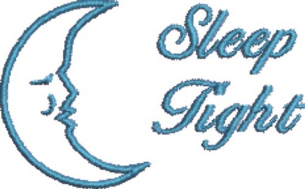 Picture of Blue Moon Sleep Tight Machine Embroidery Design