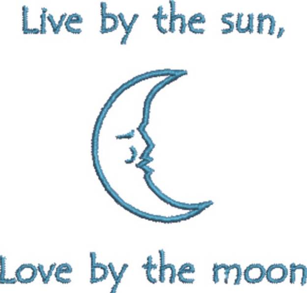 Picture of Love By The Moon Machine Embroidery Design