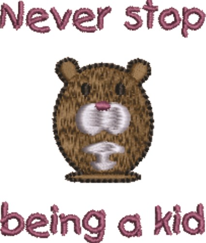 Never Stop...Cute Mouse Machine Embroidery Design