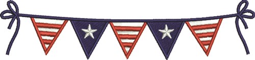 Patriotic Flags Machine Embroidery Design