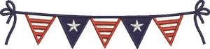 Picture of Patriotic Flags Machine Embroidery Design