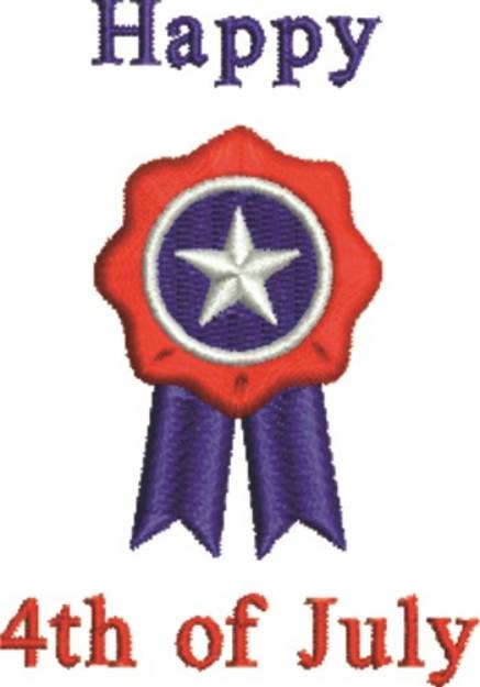 Picture of 4th Of July Ribbon Machine Embroidery Design