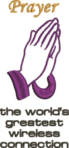 Prayer Wireless Connection Machine Embroidery Design