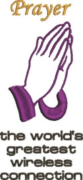 Picture of Prayer Wireless Connection Machine Embroidery Design