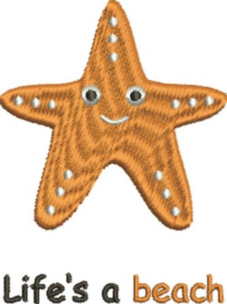 Picture of Lifes A Beach Starfish Machine Embroidery Design