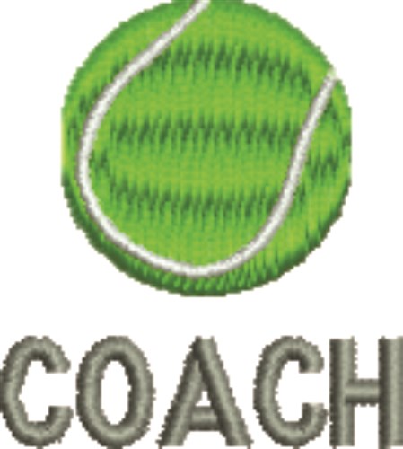 Tennis Ball Coach Machine Embroidery Design