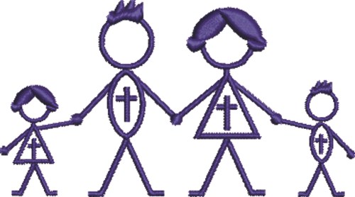 Christian Family Machine Embroidery Design
