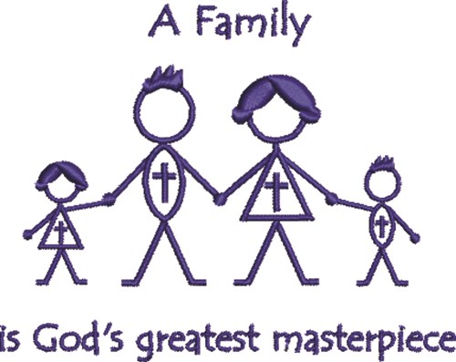 Christian Family Machine Embroidery Design