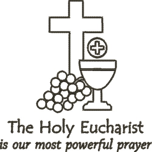 Eucharist Outline Machine Embroidery Design