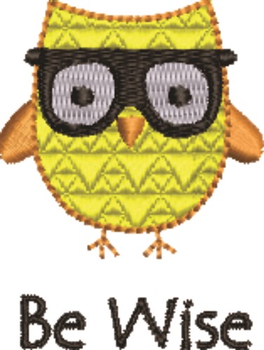 Studious Owl Machine Embroidery Design