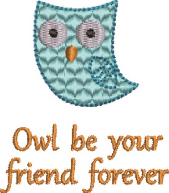 Picture of Blue Owl Machine Embroidery Design