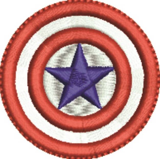 Picture of Patriotic Bullseye Machine Embroidery Design