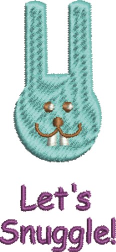 Silly Blue Bunny Machine Embroidery Design