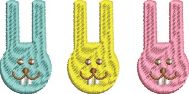 Picture of Silly Pastel Bunnies Machine Embroidery Design