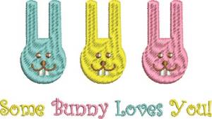 Picture of Silly Pastel Bunnies Machine Embroidery Design