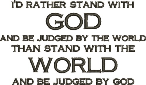 Stand with God Machine Embroidery Design