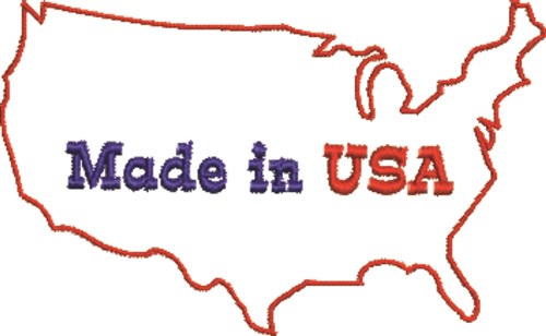 USA Outline Machine Embroidery Design