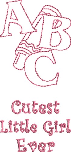 Cutest Little Girl Machine Embroidery Design