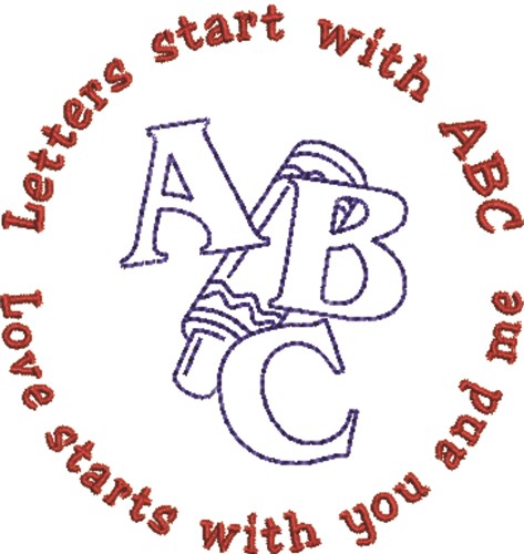 Start With ABC Machine Embroidery Design