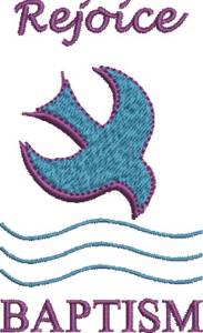 Picture of Rejoice Baptism Machine Embroidery Design