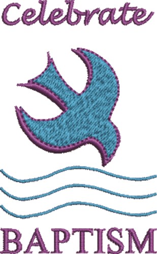 Celebrate Baptism Machine Embroidery Design