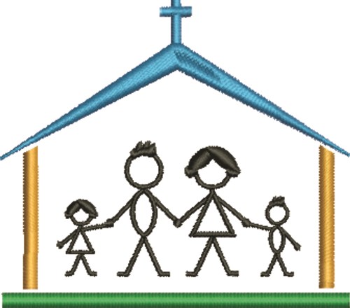 Church Family Machine Embroidery Design