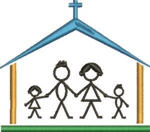 Picture of Church Family Machine Embroidery Design