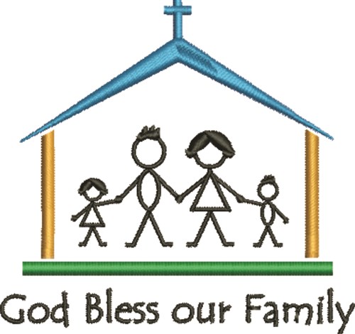 Bless Our Family Machine Embroidery Design