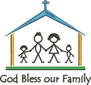 Picture of Bless Our Family Machine Embroidery Design