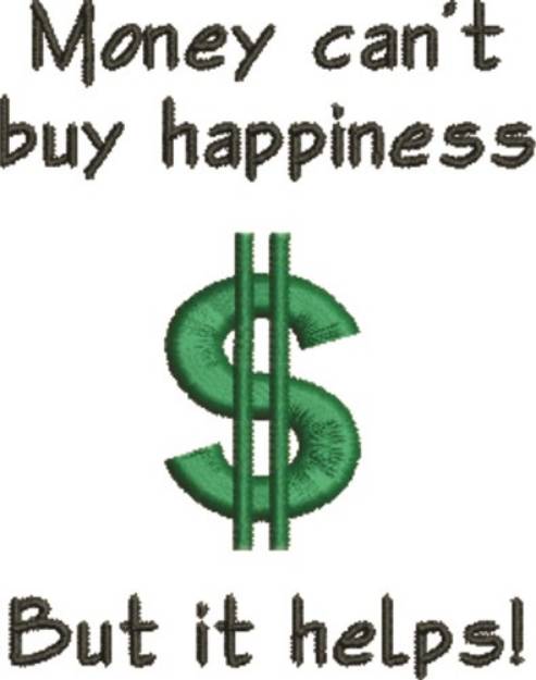 Picture of Cant Buy Happiness Machine Embroidery Design