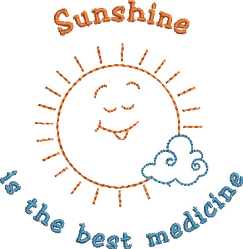 Sunshine Medicine Machine Embroidery Design