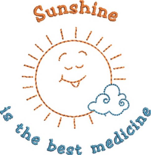 Picture of Sunshine Medicine Machine Embroidery Design