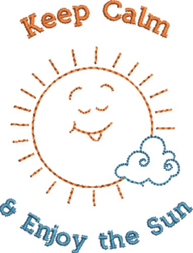 Enjoy The Sun Machine Embroidery Design