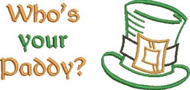Picture of Whos Your Paddy Machine Embroidery Design