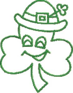 Picture of Smiling Shamrock Machine Embroidery Design