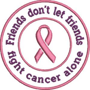 Picture of Friends Fight Cancer Machine Embroidery Design