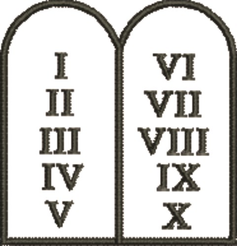 Ten Commandments Machine Embroidery Design